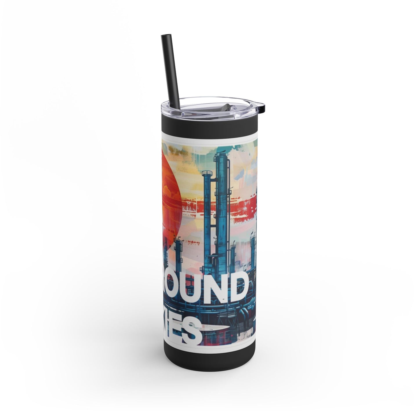 Turnaround Junkies  Red Sun Rising Maars Maker Skinny Matte Tumbler, 20oz