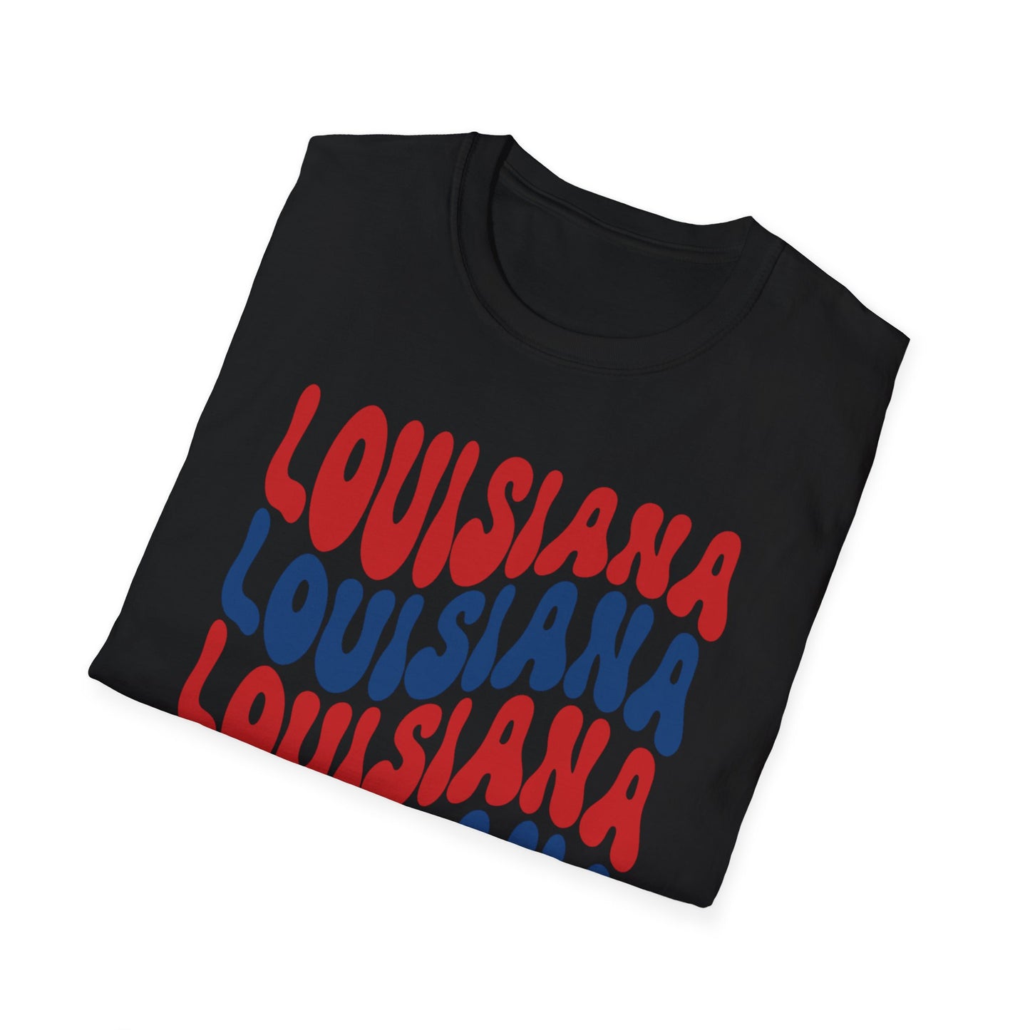 Adult Louisiana T-Shirt - Red, White, and Blue Design