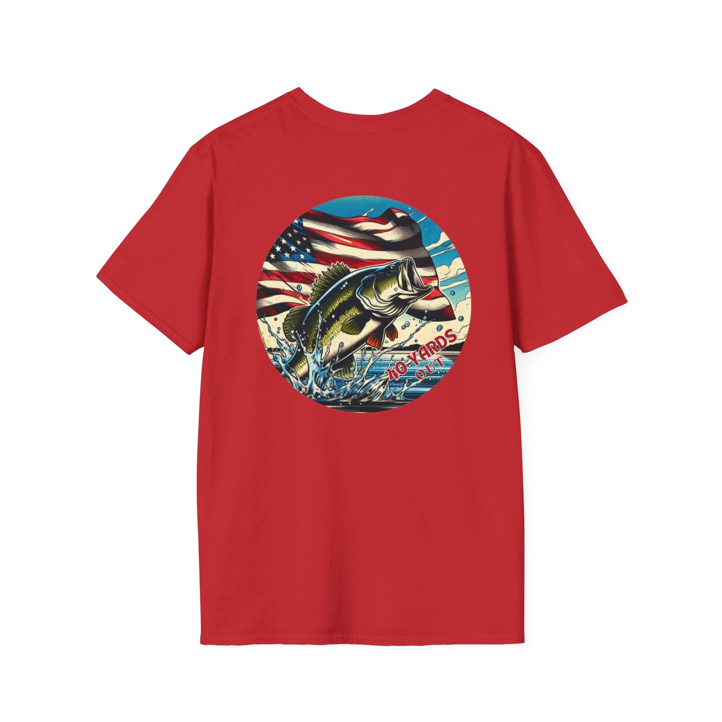 40 Yards Out American Bass Unisex Softstyle T-Shirt