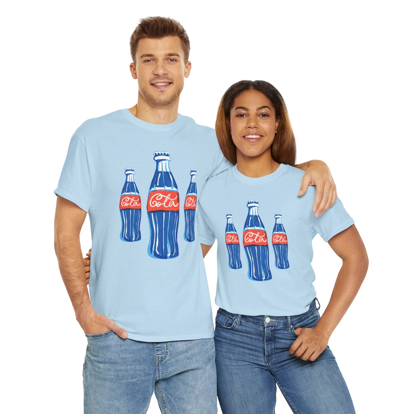 Coca Cola Retro Design Adult Heavy Cotton Tee