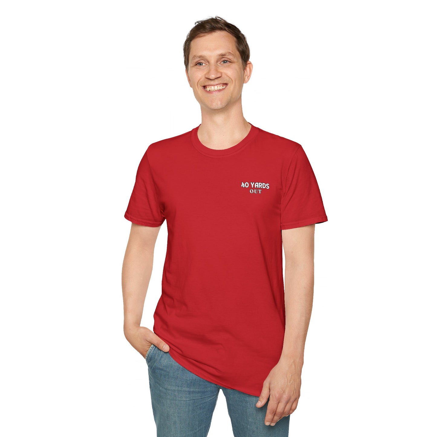 40 Yards Out American Bass Unisex Softstyle T-Shirt