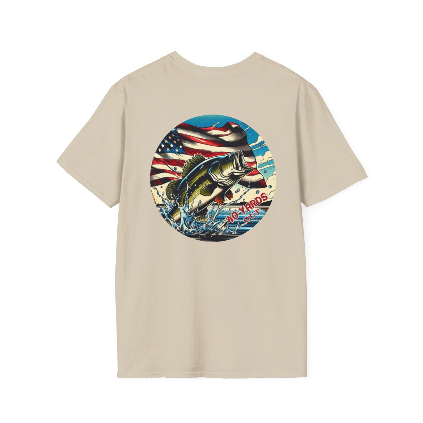 40 Yards Out American Bass Unisex Softstyle T-Shirt