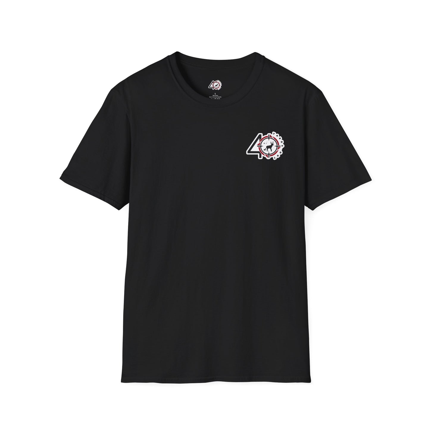 40 Yards Out American Flag Buck Unisex Softstyle T-Shirt