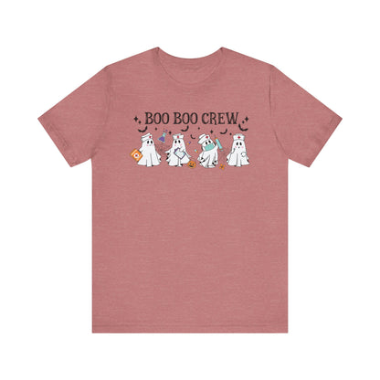 BOO BOO CREW HALLOWEEN NURSE Unisex Jersey Short Sleeve Tee