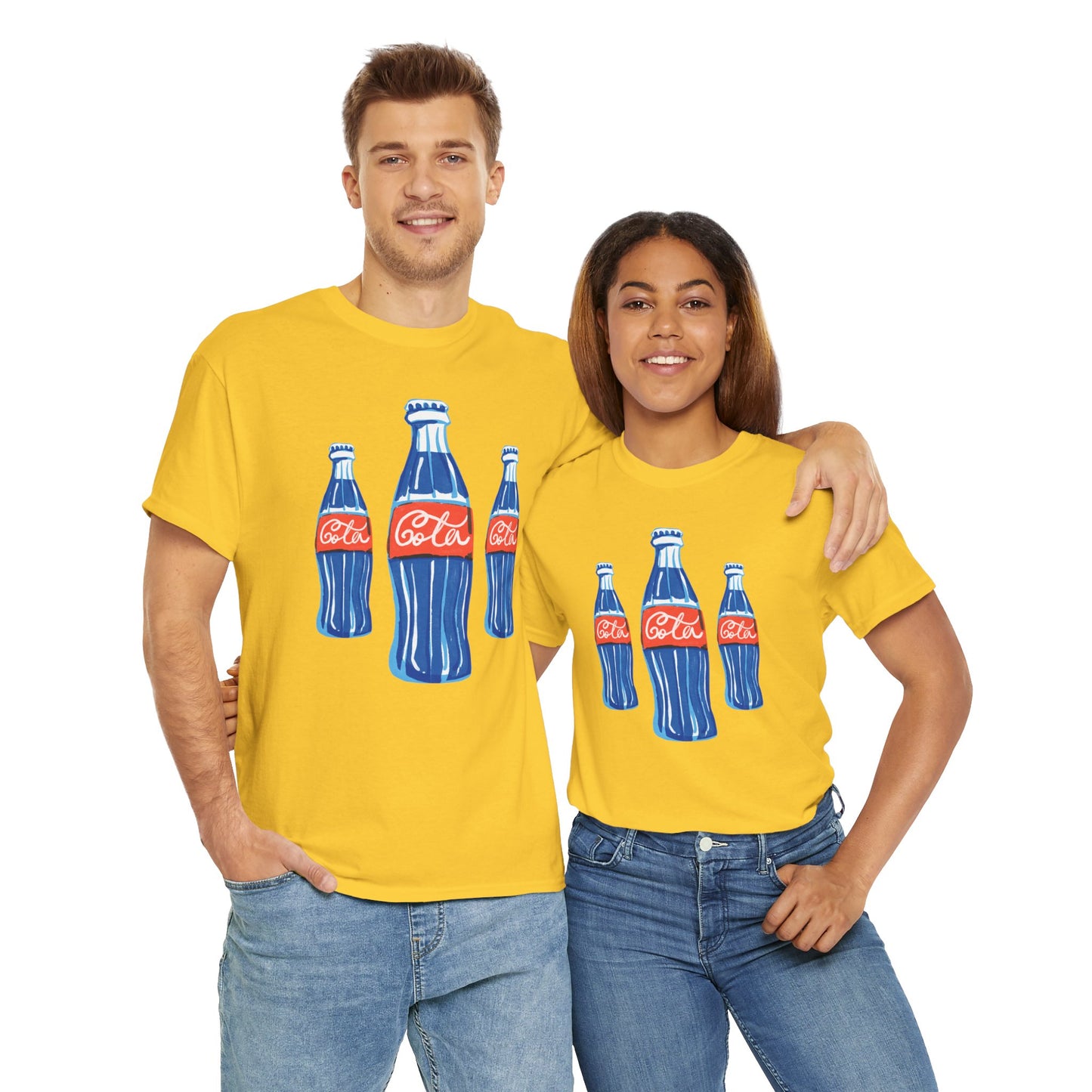 Coca Cola Retro Design Adult Heavy Cotton Tee