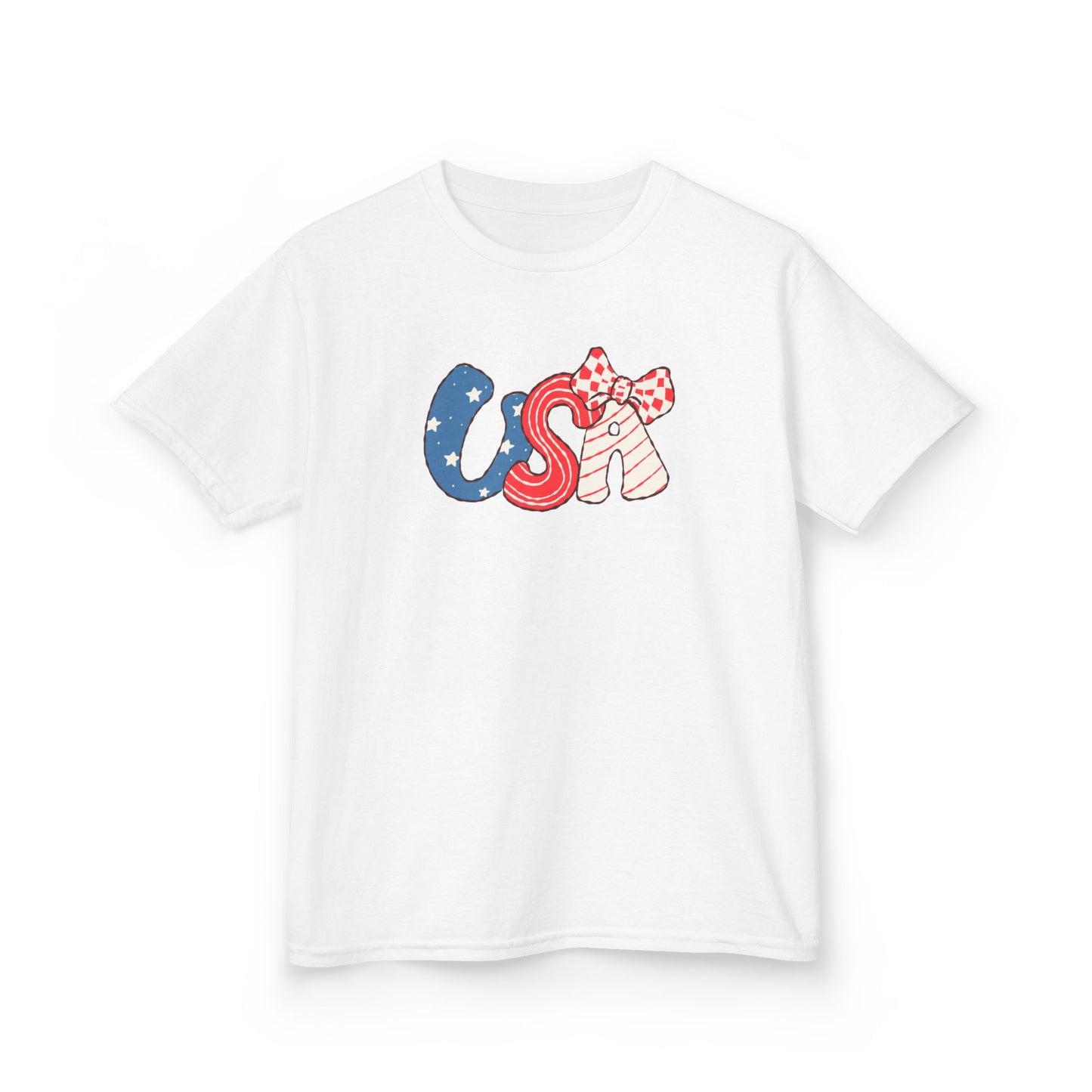 Kids USA with bow shirt
