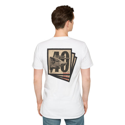 40 Yards Out Hog Hunt Unisex Softstyle T-Shirt