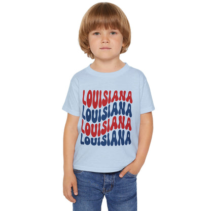 Toddler Louisiana Red White and Blue T-shirt