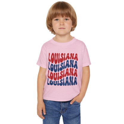 Toddler Louisiana Red White and Blue T-shirt