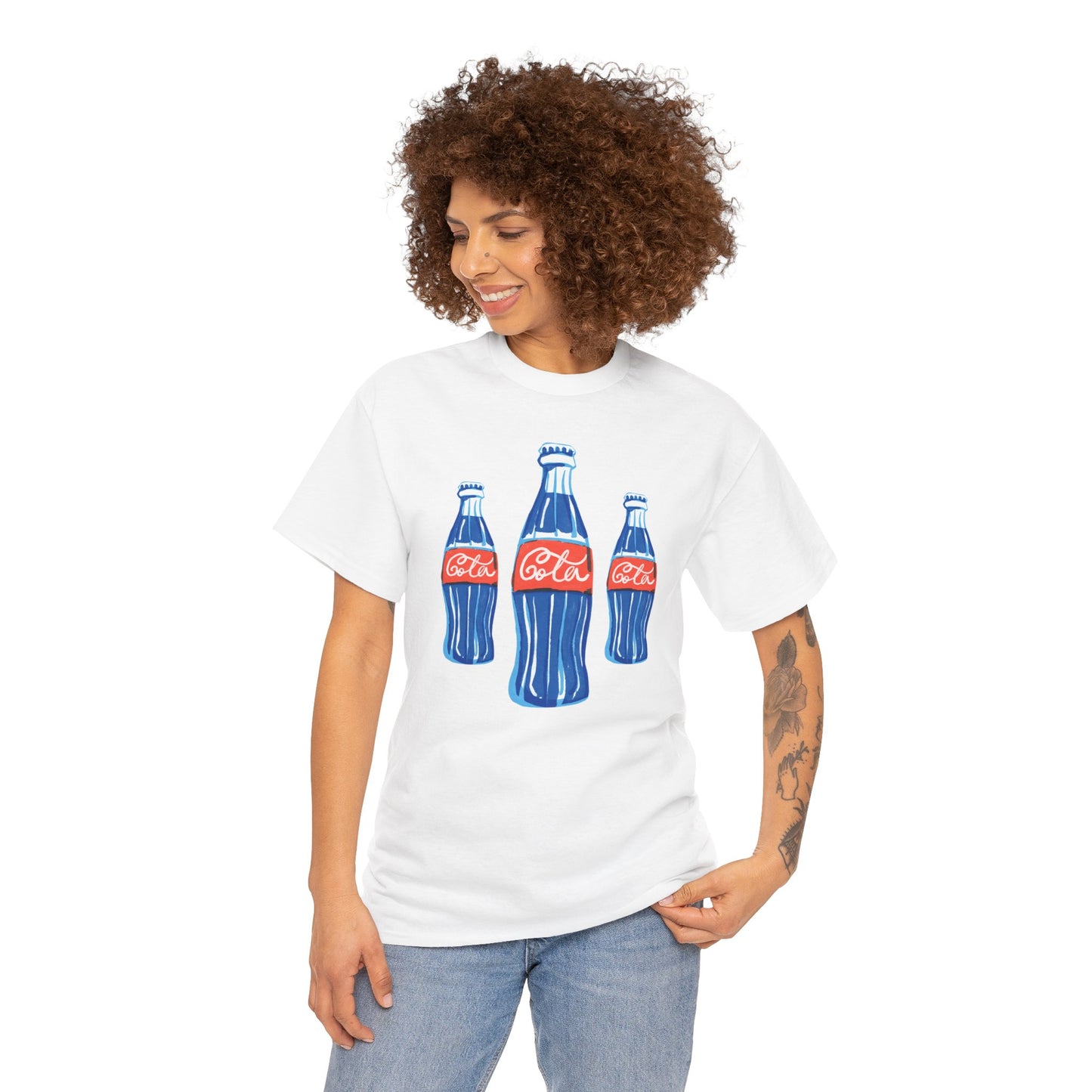 Coca Cola Retro Design Adult Heavy Cotton Tee