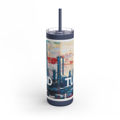 Turnaround Junkies  Red Sun Rising Maars Maker Skinny Matte Tumbler, 20oz