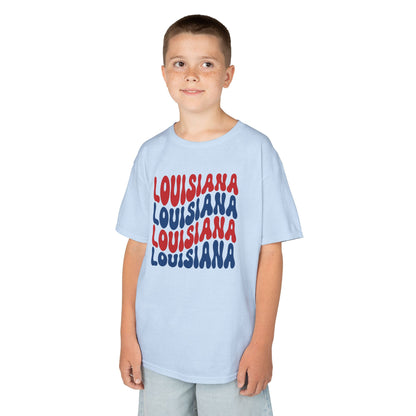 Kids Louisiana Red, White, and Blue