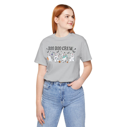 BOO BOO CREW HALLOWEEN NURSE Unisex Jersey Short Sleeve Tee