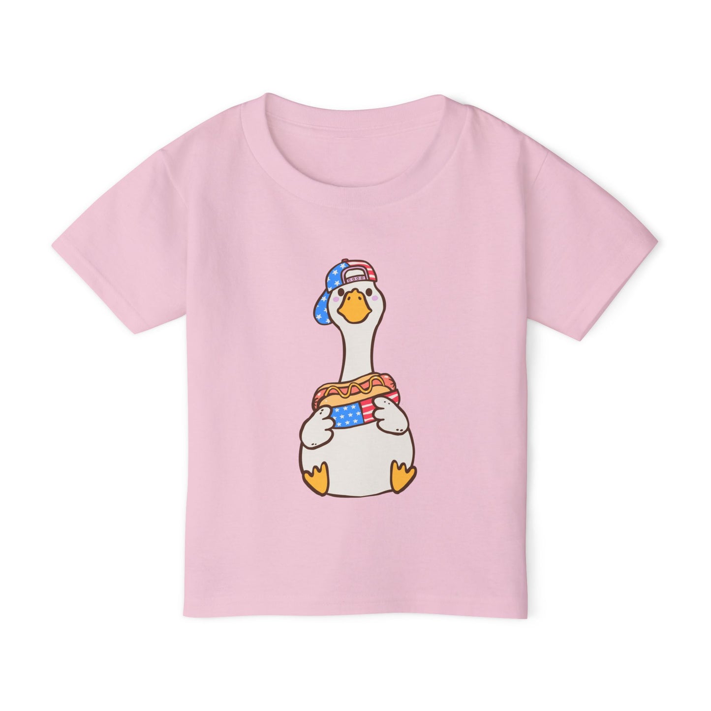 Toddler T-shirt Red White and Blue Young Duck Design