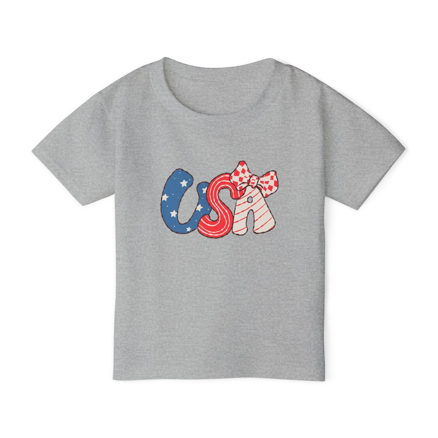 Toddler USA with bow shirt
