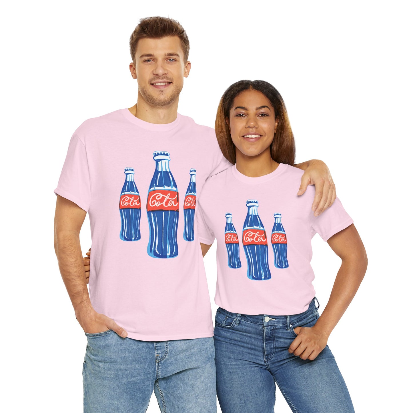 Coca Cola Retro Design Adult Heavy Cotton Tee