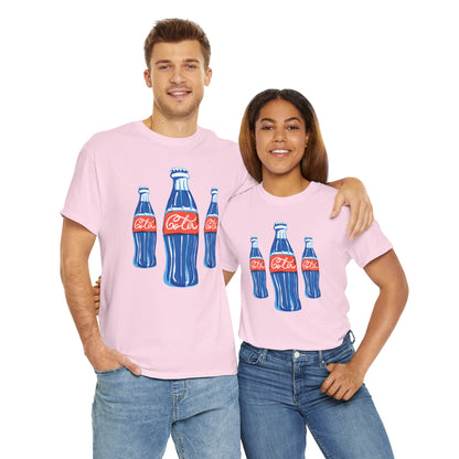 Coca Cola Retro Design Adult Heavy Cotton Tee