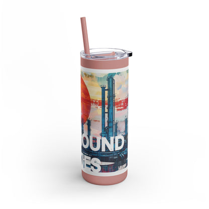 Turnaround Junkies  Red Sun Rising Maars Maker Skinny Matte Tumbler, 20oz