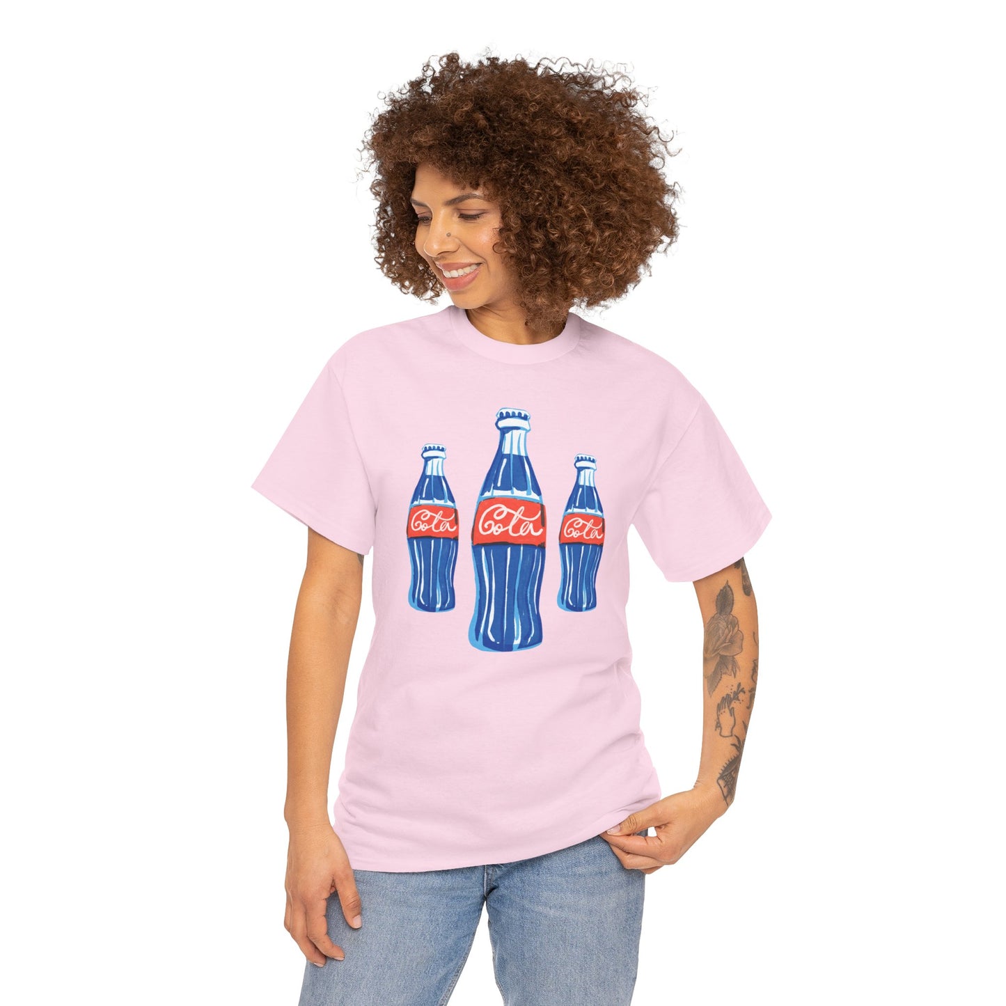 Coca Cola Retro Design Adult Heavy Cotton Tee