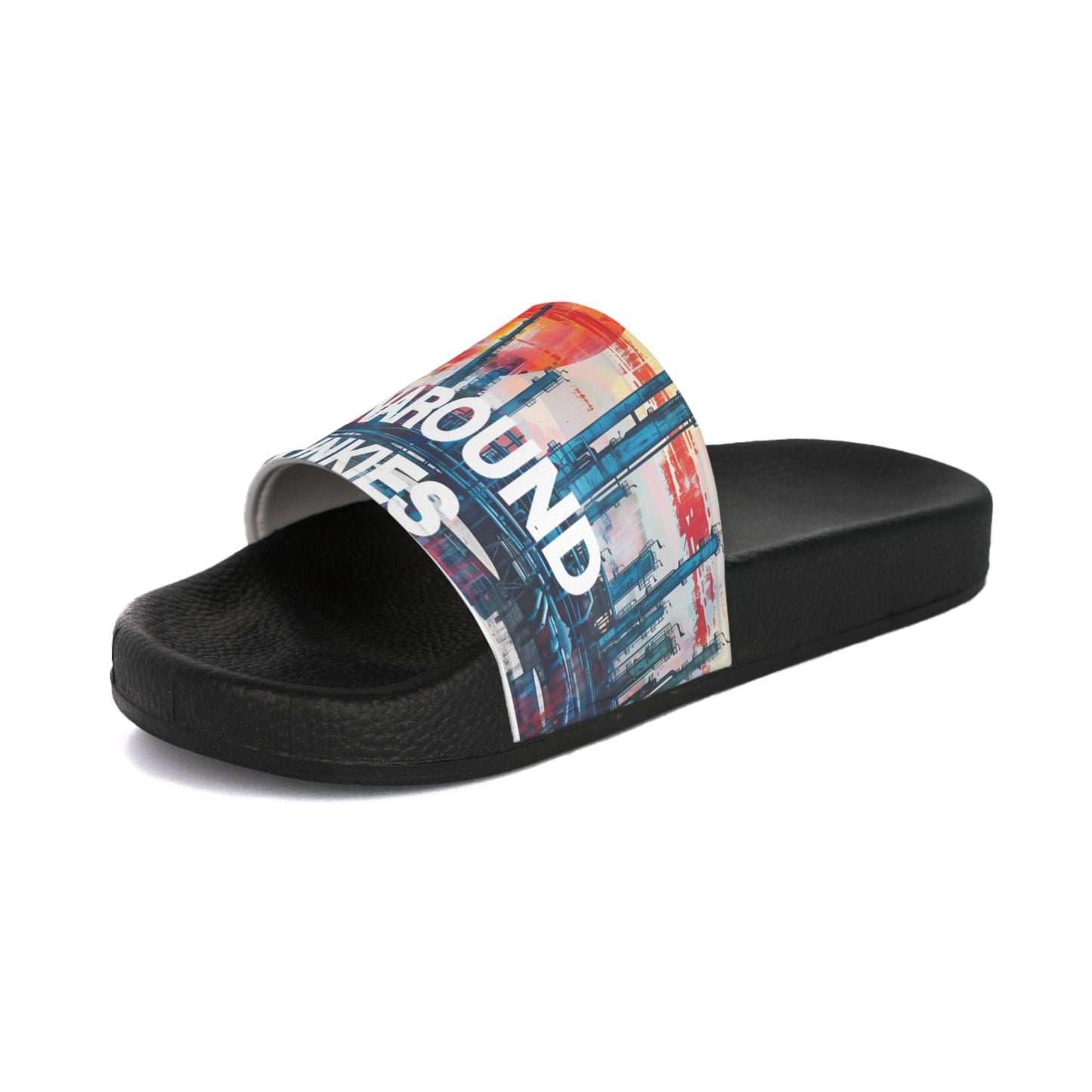Turnaround Junkies  Red Sun Rising Men's Slide Sandals