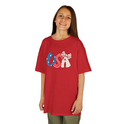 Kids USA with bow shirt