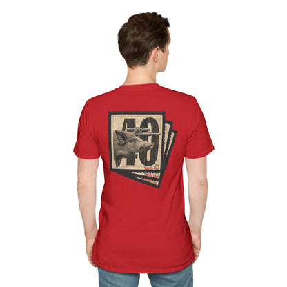 40 Yards Out Hog Hunt Unisex Softstyle T-Shirt