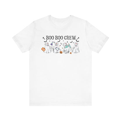 BOO BOO CREW HALLOWEEN NURSE Unisex Jersey Short Sleeve Tee