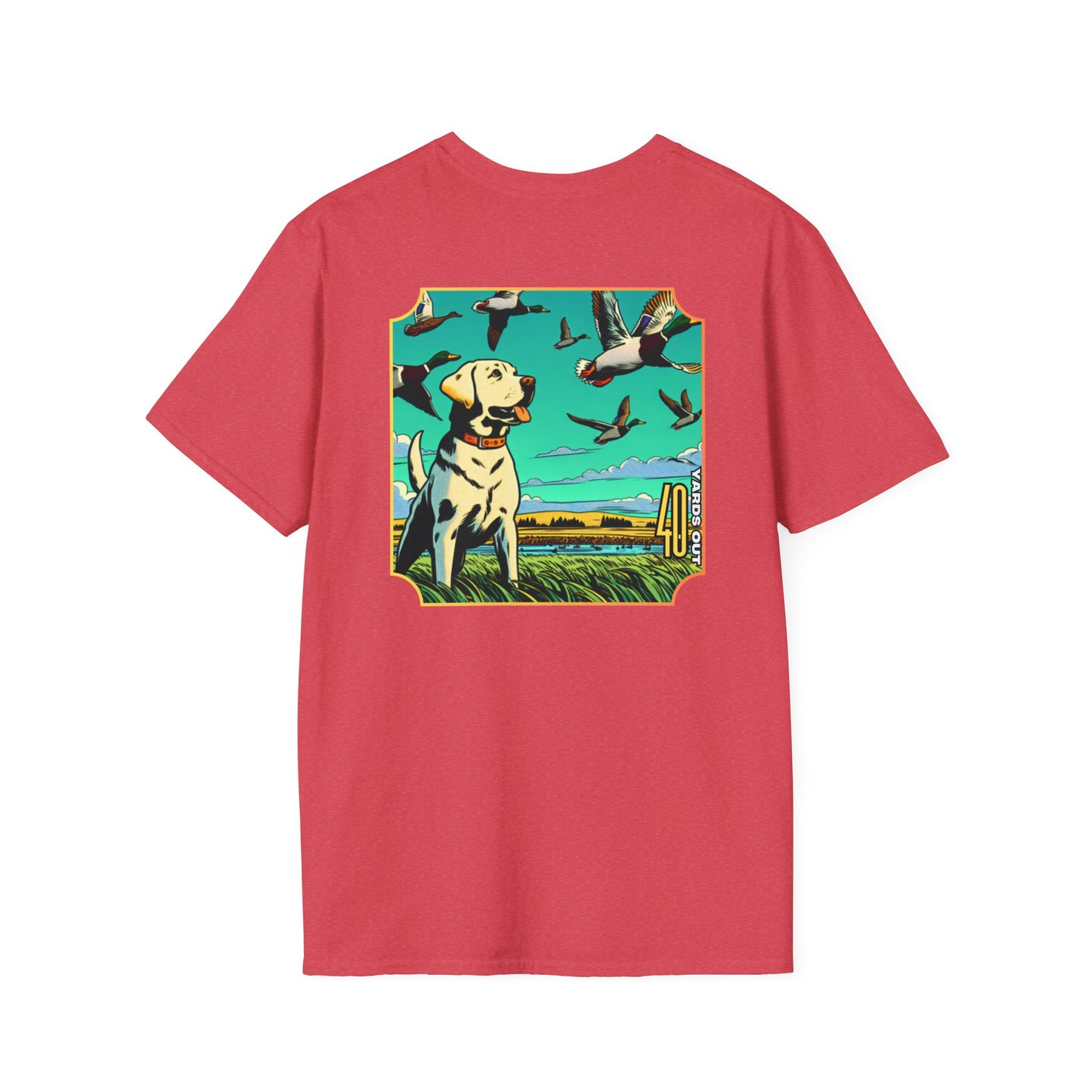 40 Yards Out Yellow Retriever Duck Watch Unisex Softstyle T-Shirt
