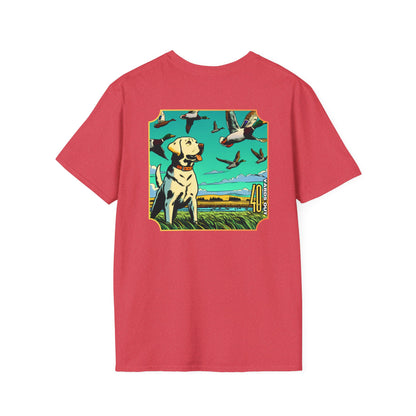 40 Yards Out Yellow Retriever Duck Watch Unisex Softstyle T-Shirt