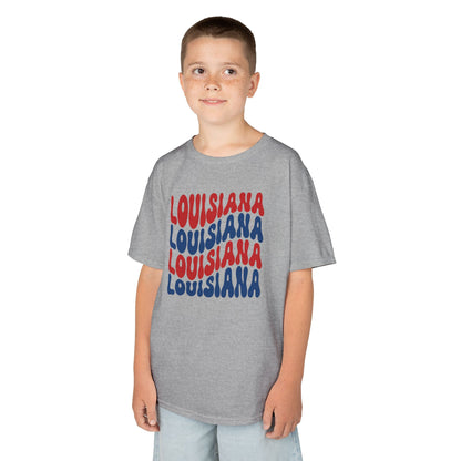 Kids Louisiana Red, White, and Blue