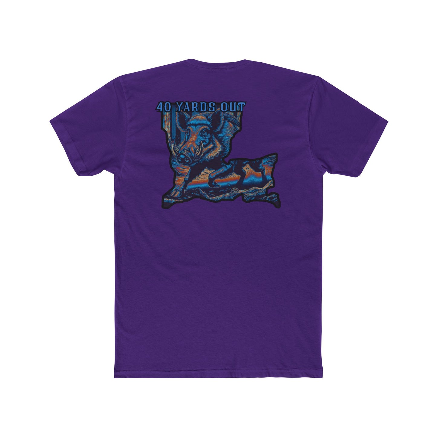 Wild Hog Multi color Cotton Crew Tee
