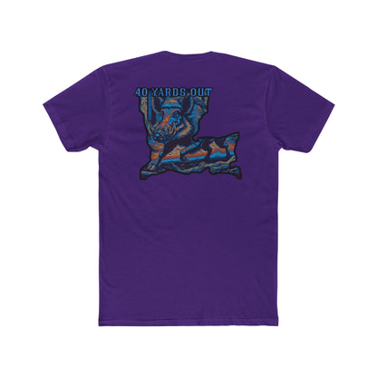 Wild Hog Multi color Cotton Crew Tee