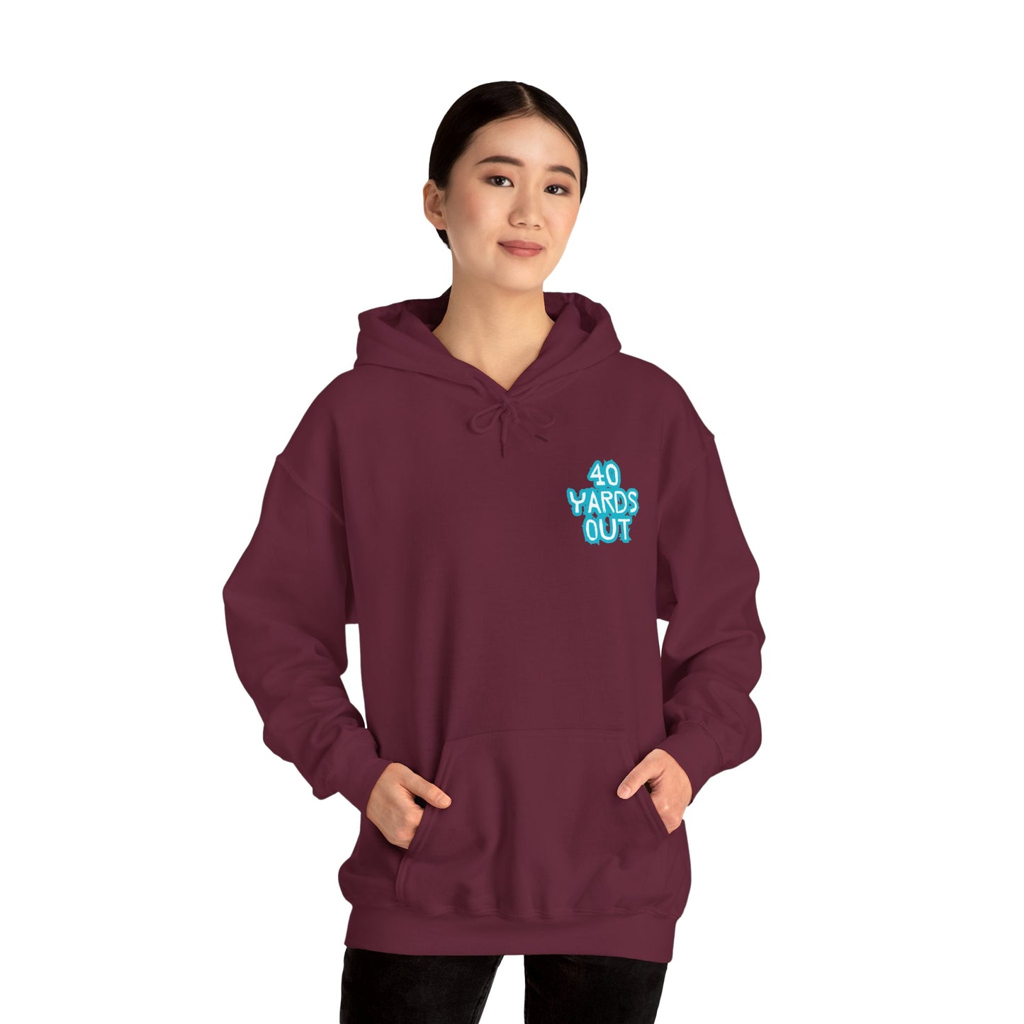 40 YARDS OUT Brand Productions Muddy Boar Heavy Blend™ Hooded Sweatshirt