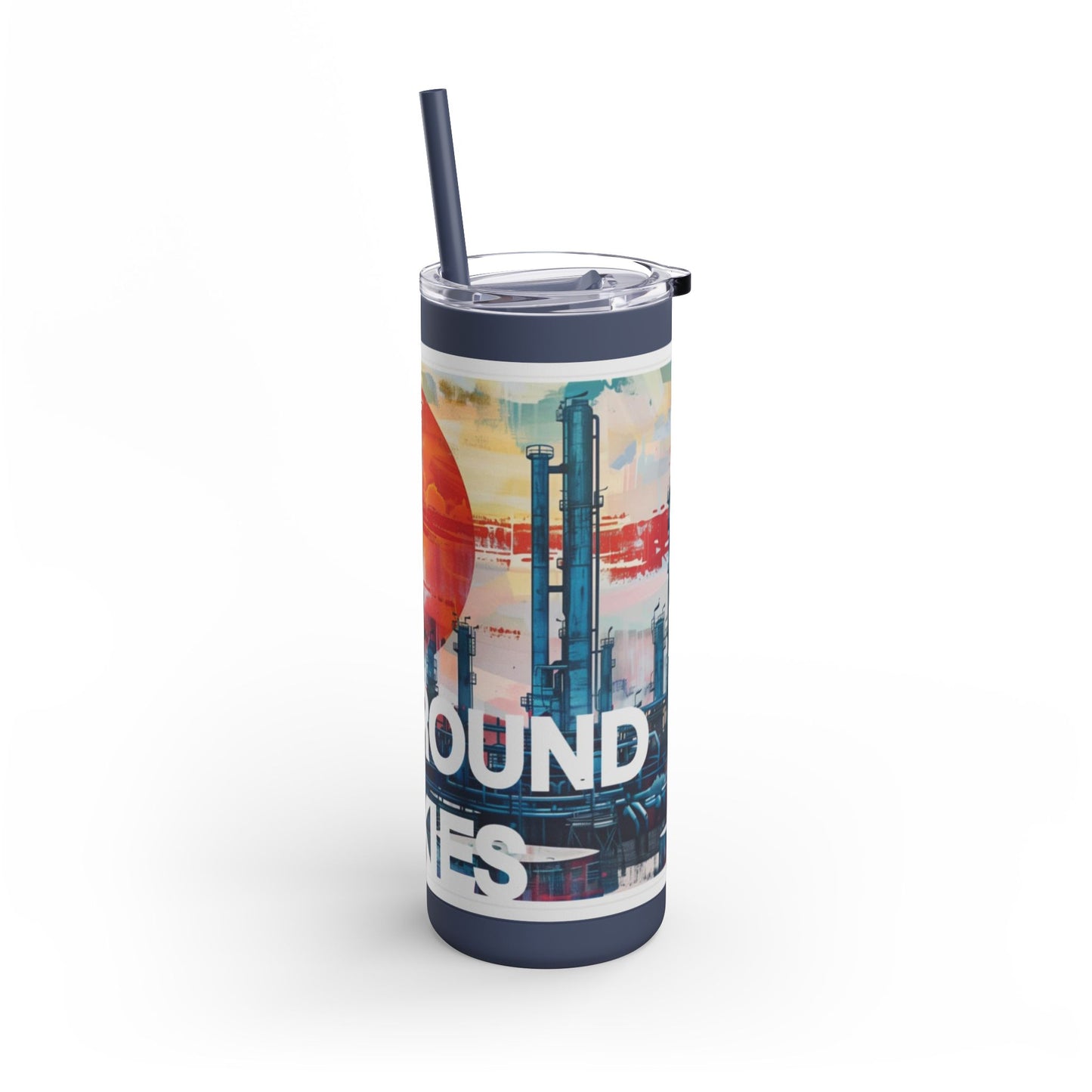 Turnaround Junkies  Red Sun Rising Maars Maker Skinny Matte Tumbler, 20oz