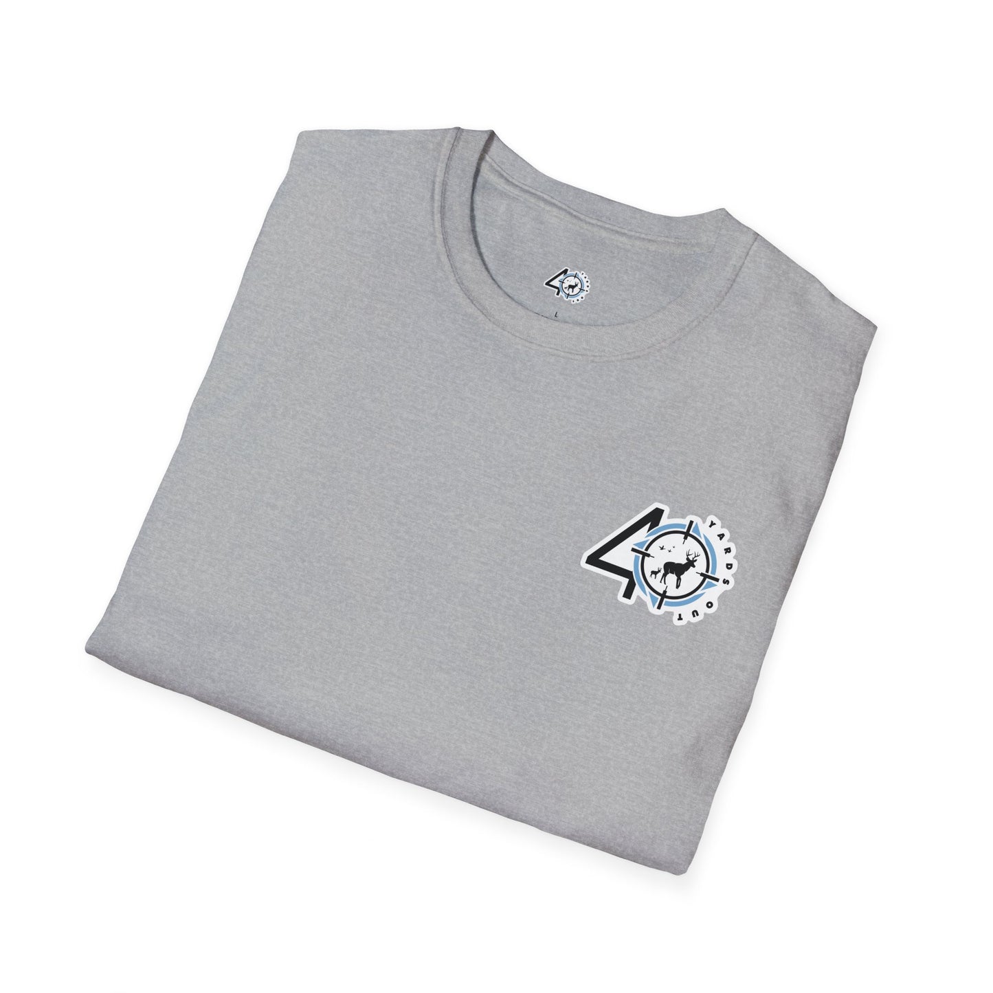 40 Yards Out Antler Deer Unisex Softstyle T-Shirt