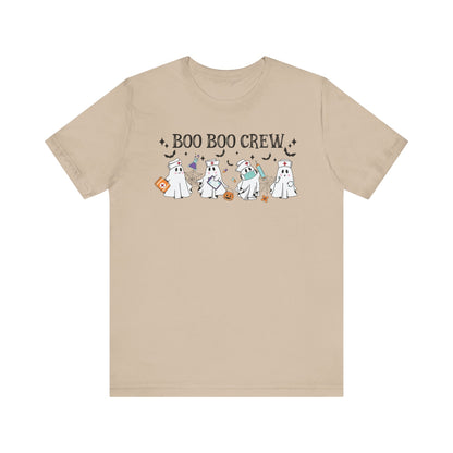 BOO BOO CREW HALLOWEEN NURSE Unisex Jersey Short Sleeve Tee