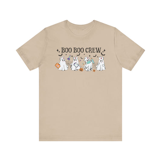 BOO BOO CREW HALLOWEEN NURSE Unisex Jersey Short Sleeve Tee