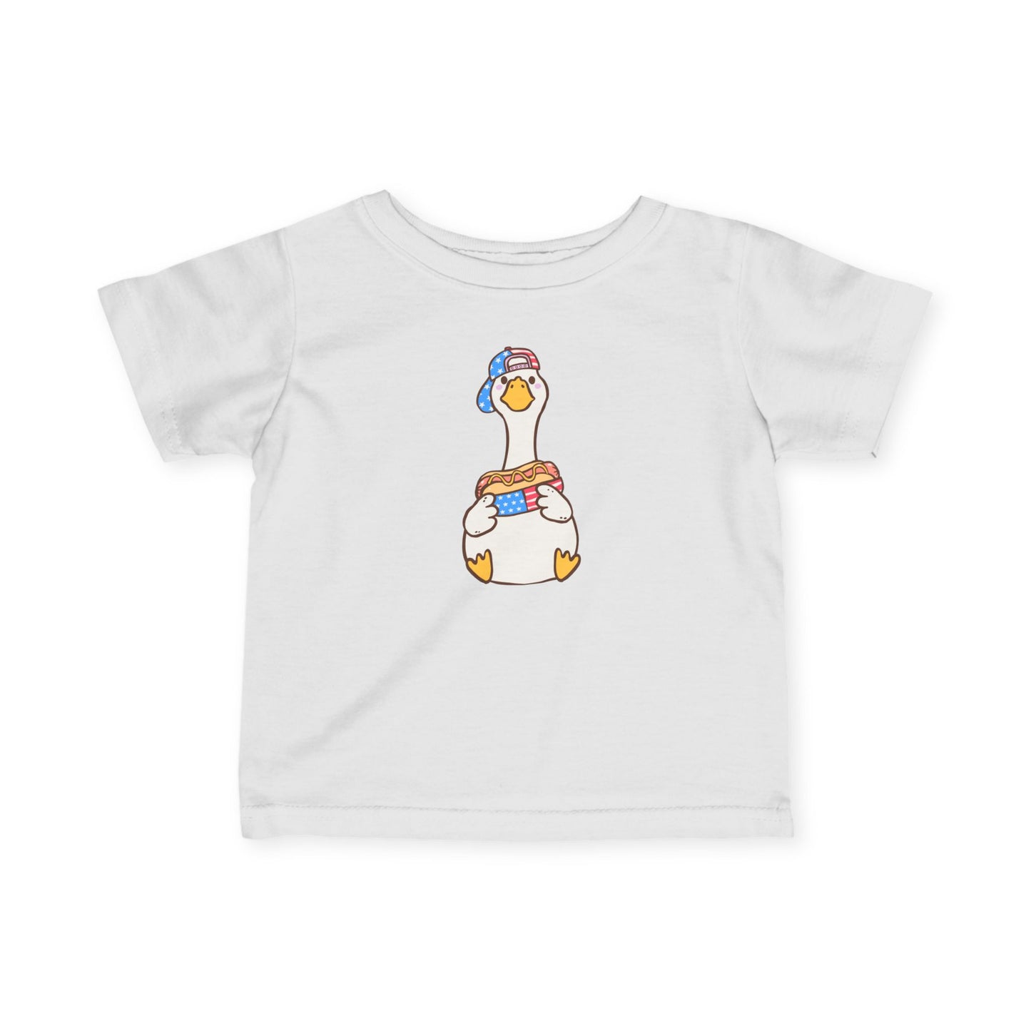 Infant Tee - Red, White, and Blue Duck Design