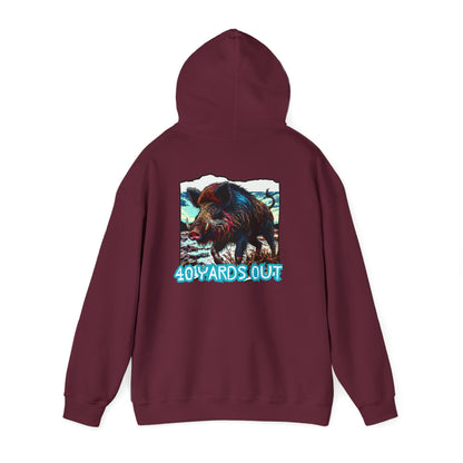 40 YARDS OUT Brand Productions Muddy Boar Heavy Blend™ Hooded Sweatshirt