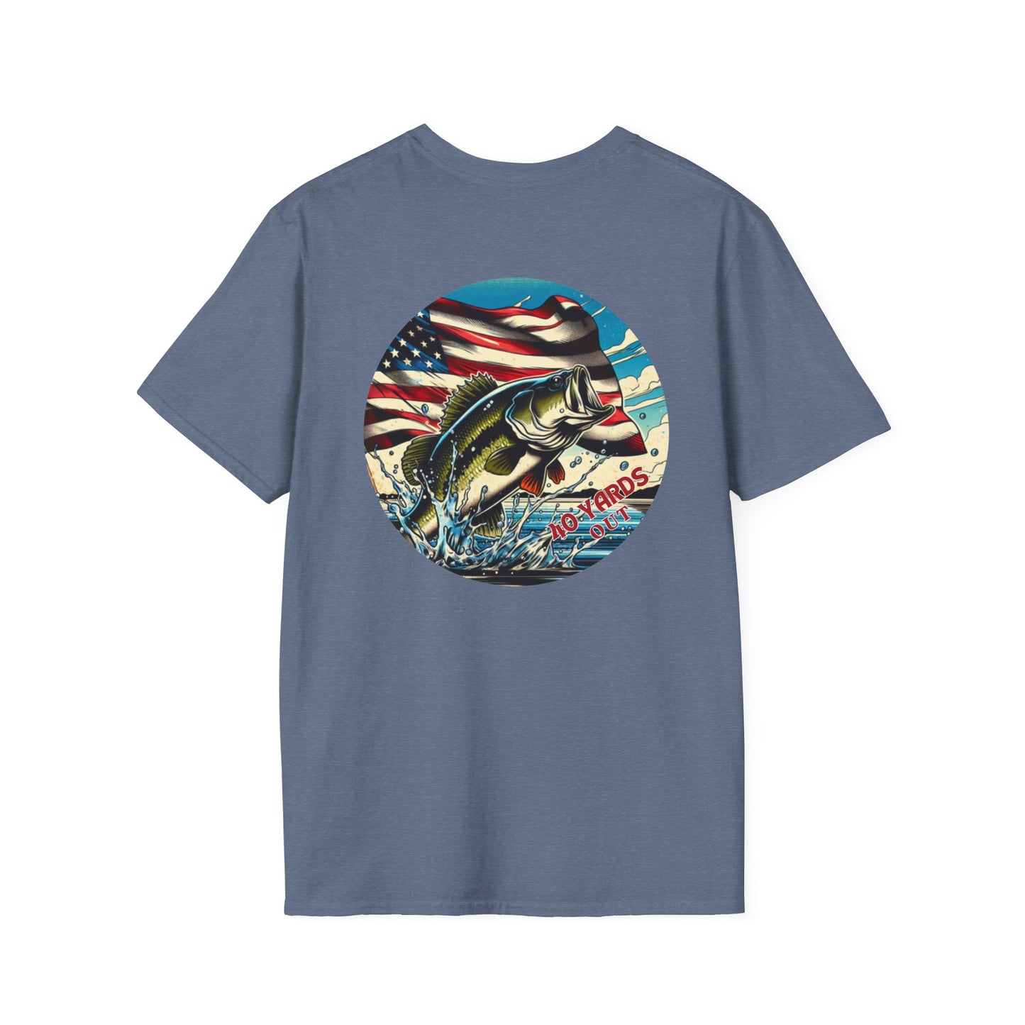 40 Yards Out American Bass Unisex Softstyle T-Shirt