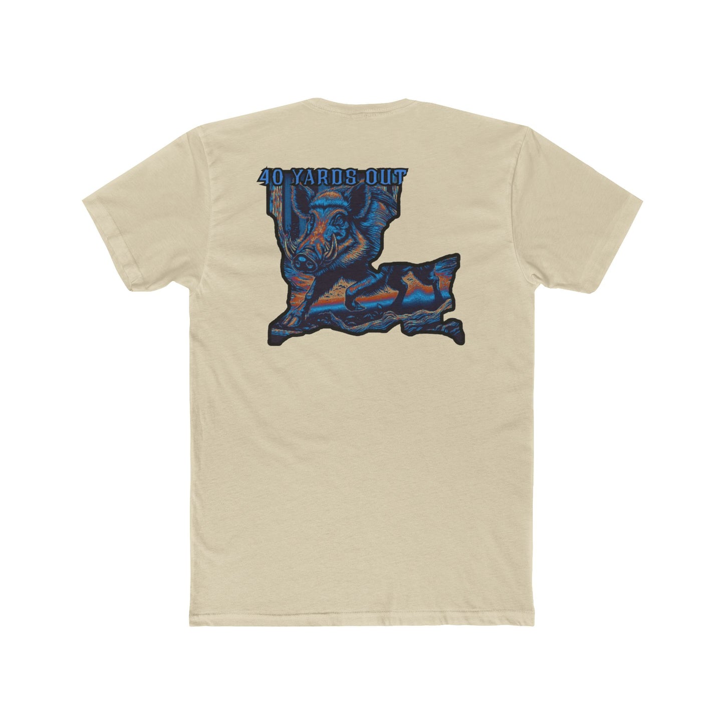 Wild Hog Multi color Cotton Crew Tee