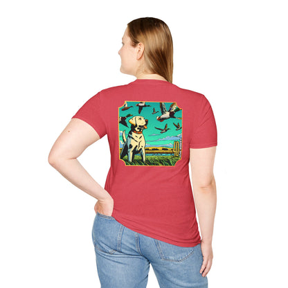 40 Yards Out Yellow Retriever Duck Watch Unisex Softstyle T-Shirt