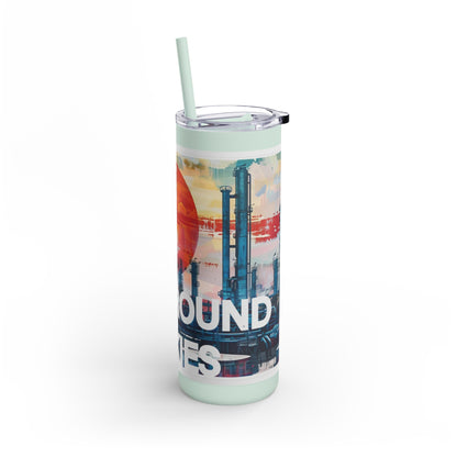Turnaround Junkies  Red Sun Rising Maars Maker Skinny Matte Tumbler, 20oz