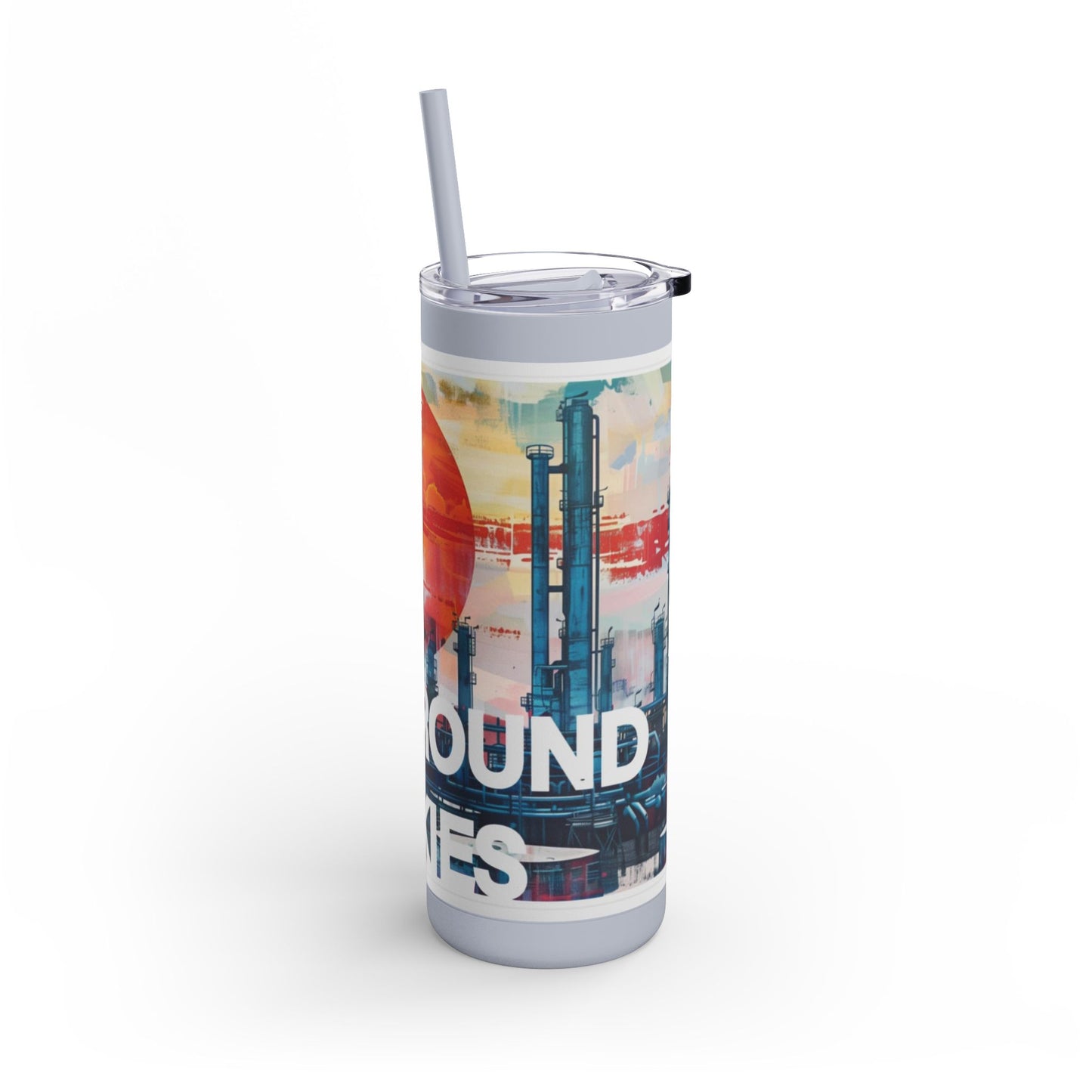 Turnaround Junkies  Red Sun Rising Maars Maker Skinny Matte Tumbler, 20oz