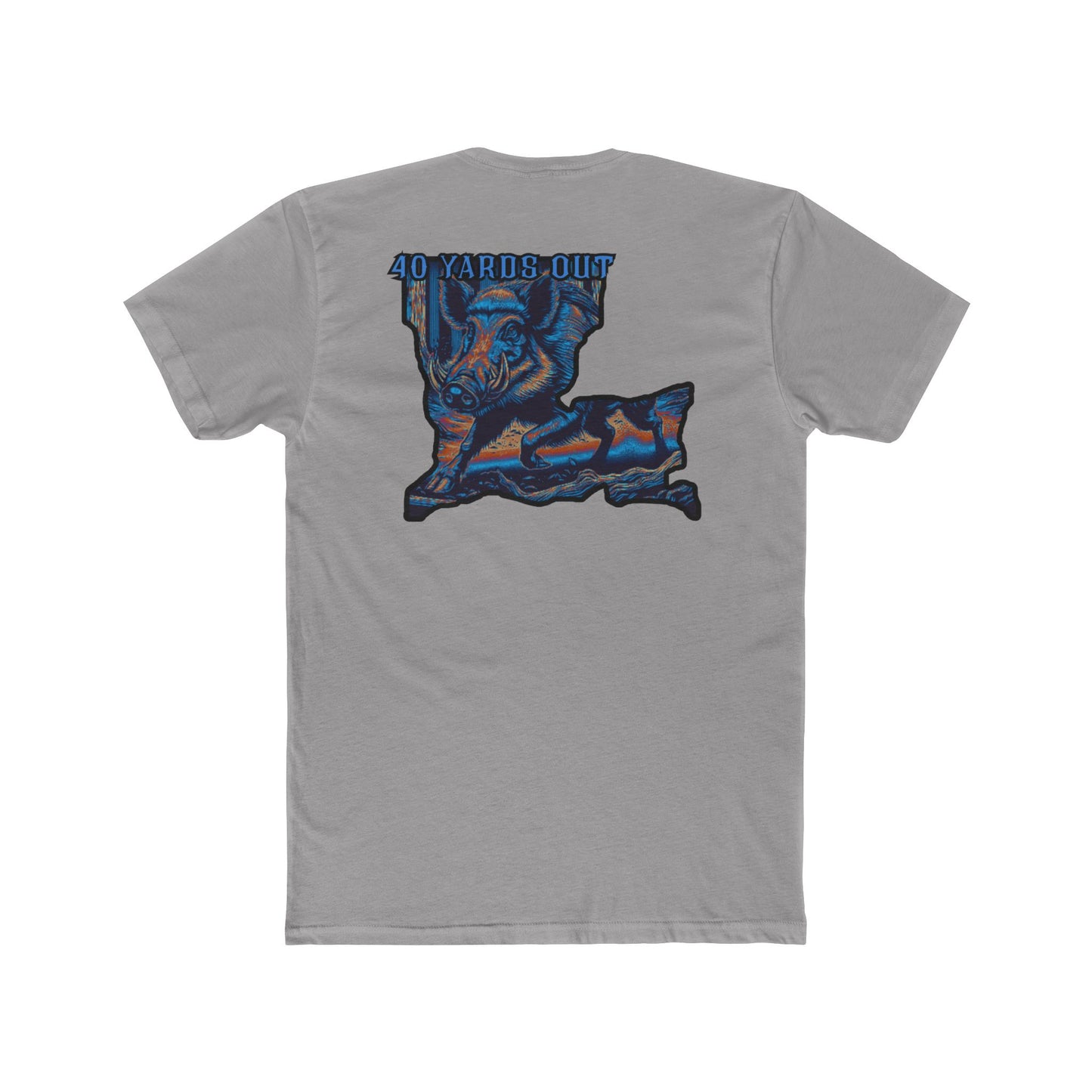 Wild Hog Multi color Cotton Crew Tee