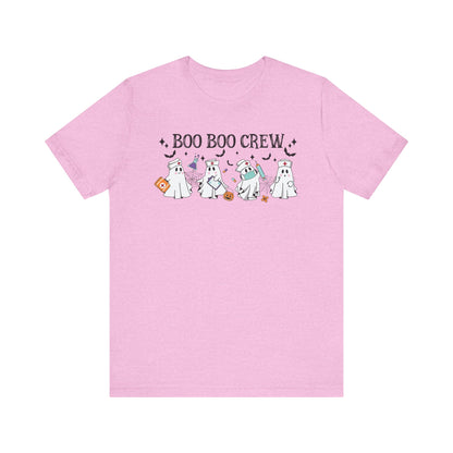 BOO BOO CREW HALLOWEEN NURSE Unisex Jersey Short Sleeve Tee