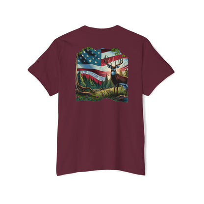 40 Yards Out American Flag Buck Pocket Tee