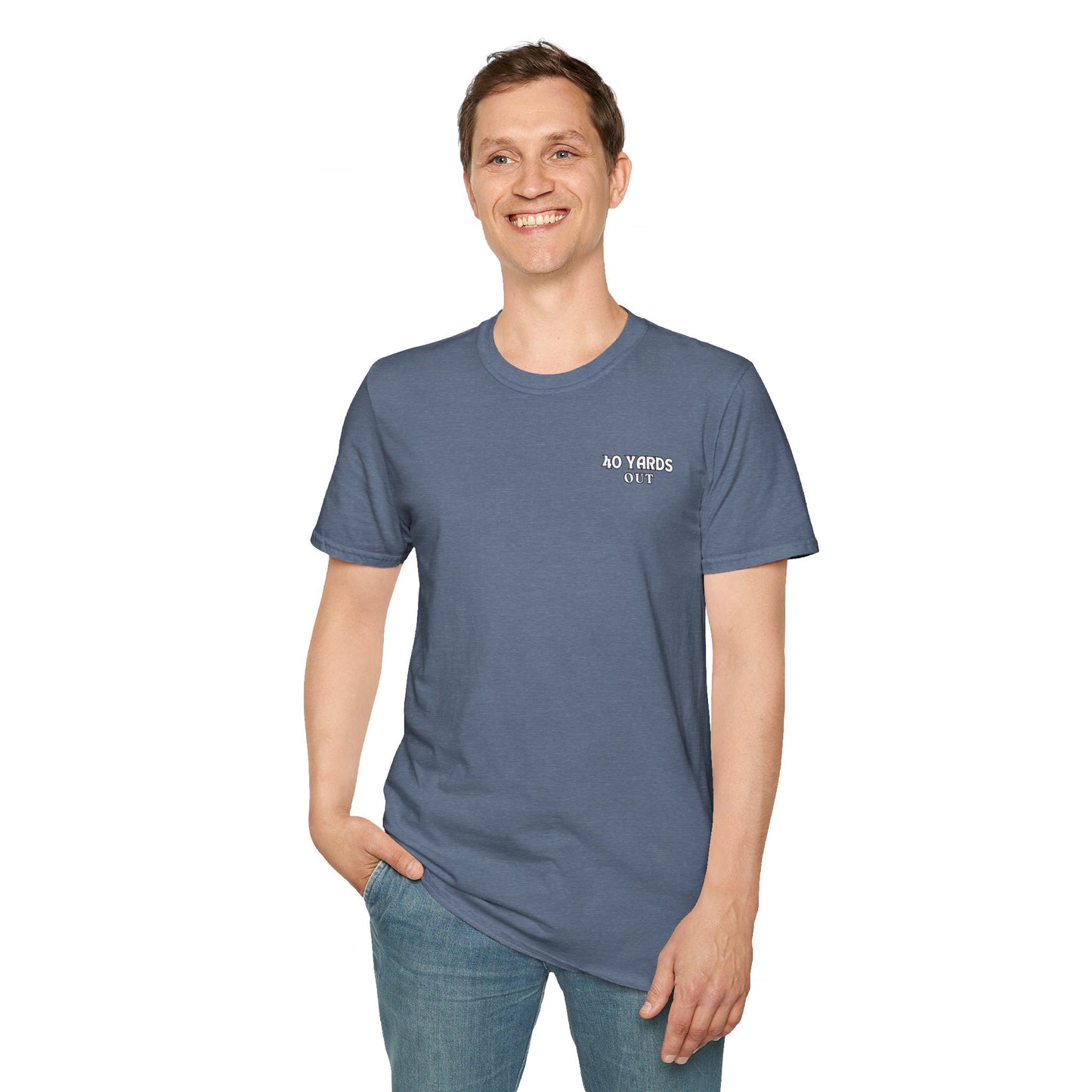 40 Yards Out American Bass Unisex Softstyle T-Shirt
