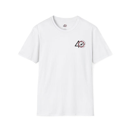 40 Yards Out American Flag Buck Unisex Softstyle T-Shirt