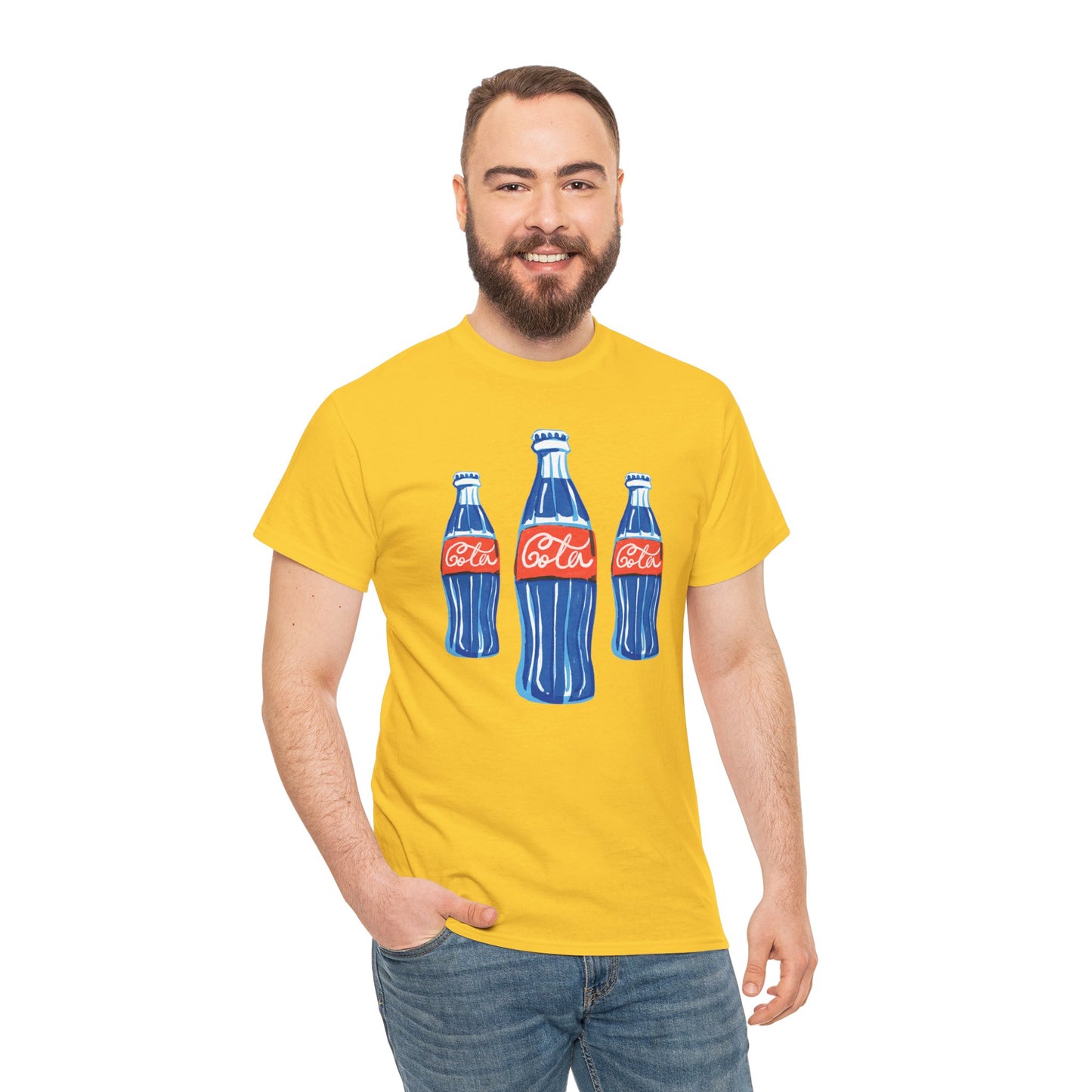 Coca Cola Retro Design Adult Heavy Cotton Tee